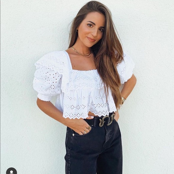 2left🔥🔥Zara embroidery top bloggers favorite - Picture 7 of 16